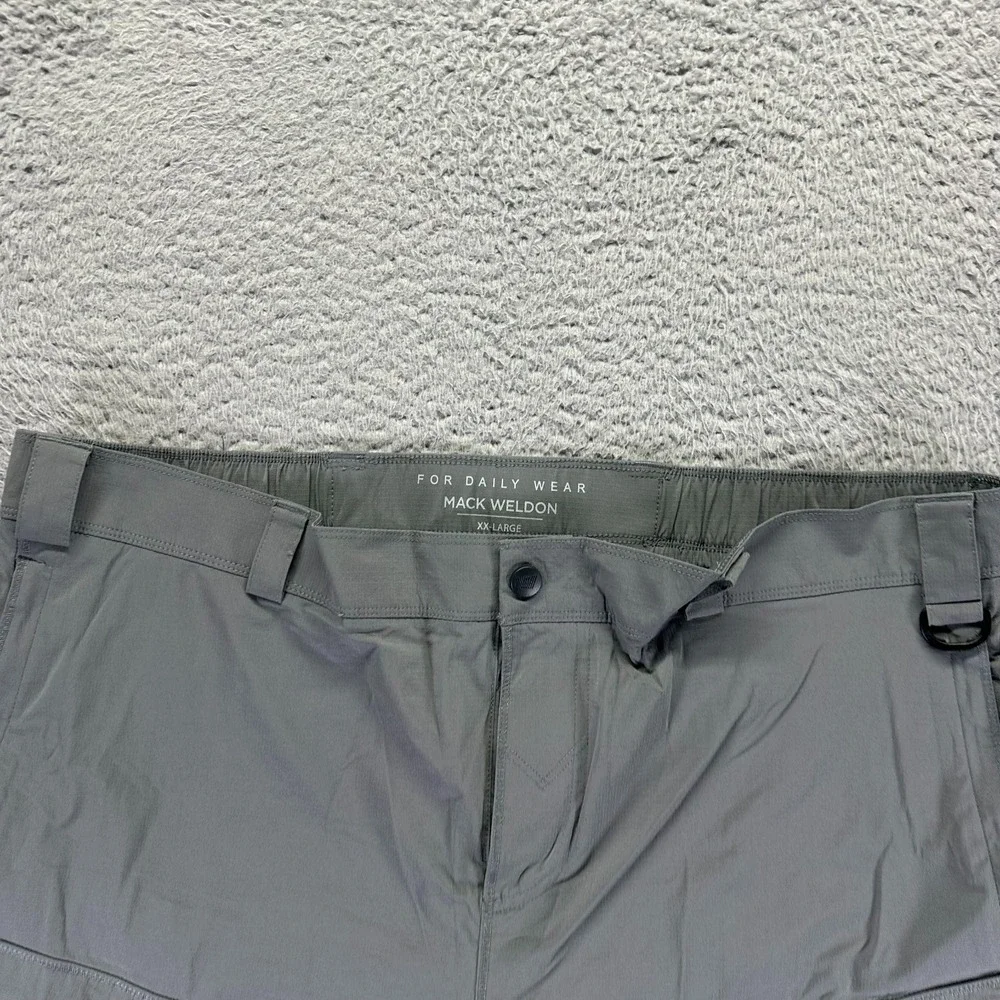 Mack Weldon Shorts Mens XXL Gray Nylon Cargo Casual Workwear Utility Stretch